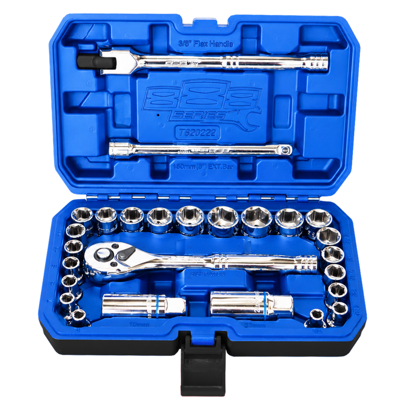 888 by SP Tools T820222 26-piece 3/8in metric and SAE socket set