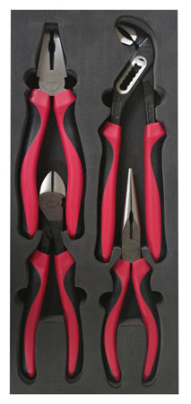 Toledo TPSA01 Industrial Plier Combo Set In Insert Tray-4pce