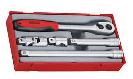 Teng Tools TT1205 5 PCE 1/2 DR Ratchet & Accessory Set