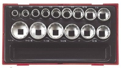 Teng Tools TT1215AF 15 PCE 1/2" DR AF Socket Set