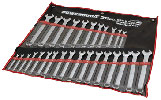 POWEBUILT Long Series Ring & Open End Spanner Set -28pc Combinat WC7030