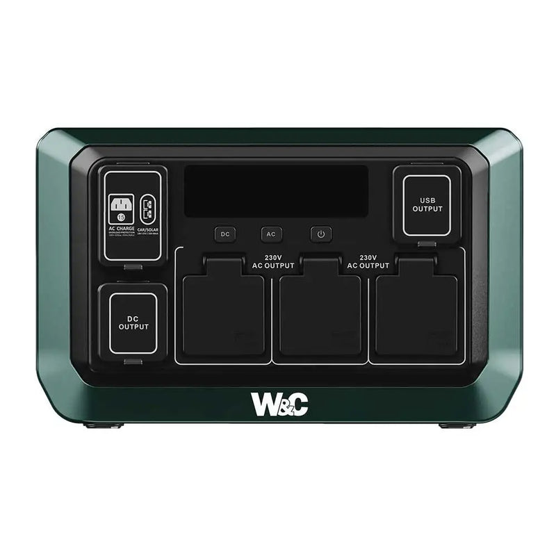 WELLING & CROSSLEY 1200W 1152WH Portable Power StationLiFePO₄ Battery, UPS & Solar Input- WC-BG1200