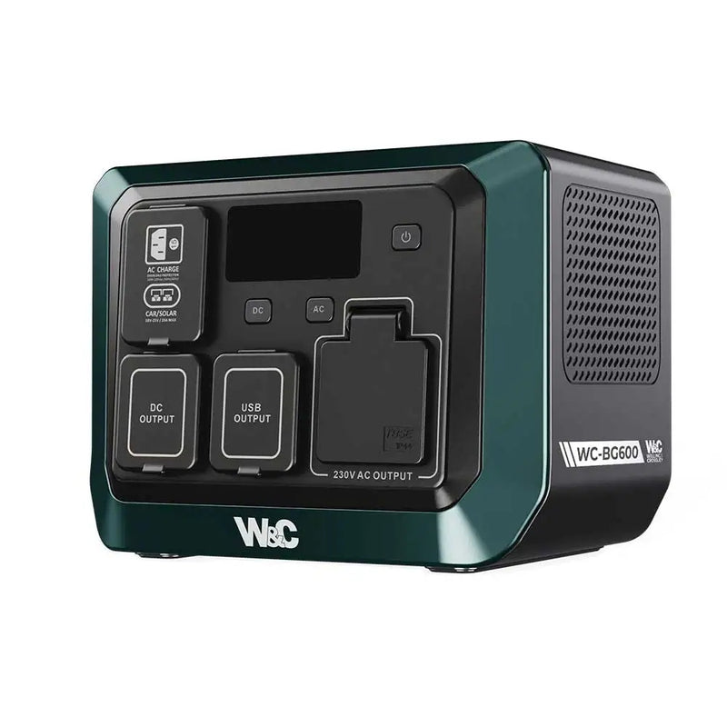 WELLING & CROSSLEY 600W 512WH Portable Power Station LiFePO₄ Battery, UPS & Solar Input- WC-BG600