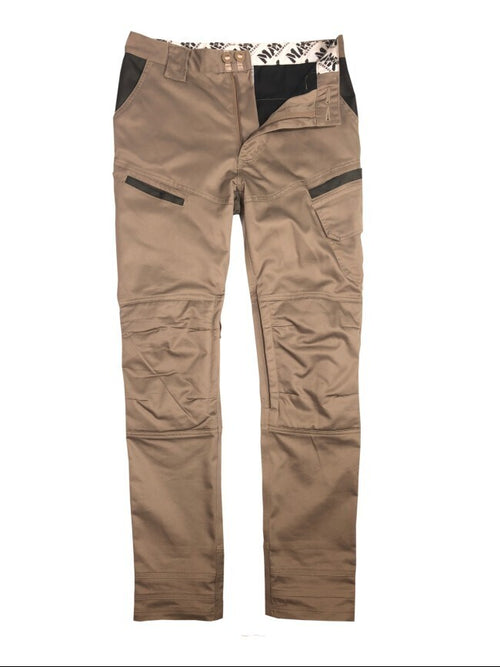 MAK WORKWEAR YP Yard 4-Way Stretch Work Pants With Cut To Fit Leg Lengths-Khaki-JTD