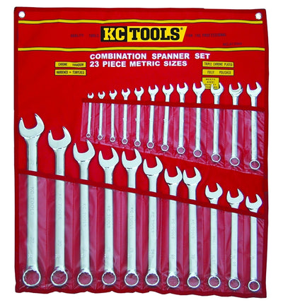 KC Tools A13344 23 PIECE METRIC COMBINATION SPANNER SET