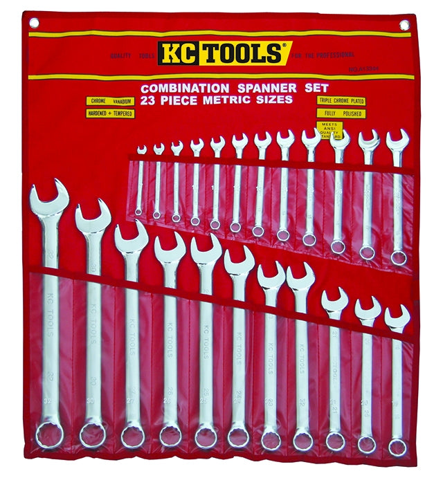 KC Tools A13344 23 PIECE METRIC COMBINATION SPANNER SET