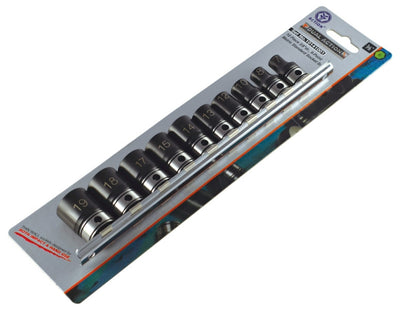 ACTION Dual 6 Point Impact/Standard Sockets On Rail-3/8