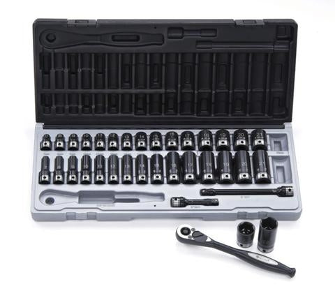 ACTION Dual 6Point Impact/Standard Socket Set-3/8" Drive 35pce 10143501