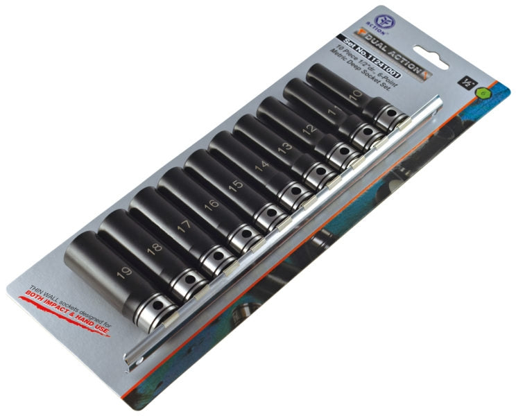 ACTION Dual Impact/Standard Sockets On Rail-1/2