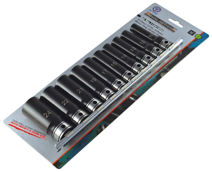 ACTION Dual Impact/Standard Sockets On Rail-1/2