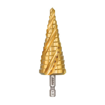 ALPHA 6-32mm 4 Flute Spiral Step Drill - Quick Release Hex Shank- C9STSFM6-32Q