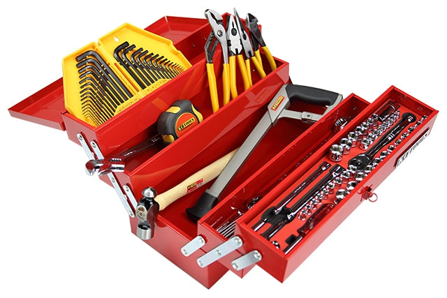 KC TOOLS 115 Piece Tool Kit in Cantilever Box ATK115
