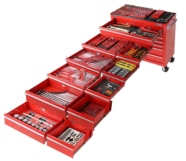 KC Tools ATK523RBB 523 Piece Tool Kit in Widebody Roller Cabinet with HDFI Trays