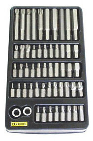 KC Tools atk85bittray 54PCE BIT SET TOOL KIT IN TRAY-SPLINE,TORX,HEX