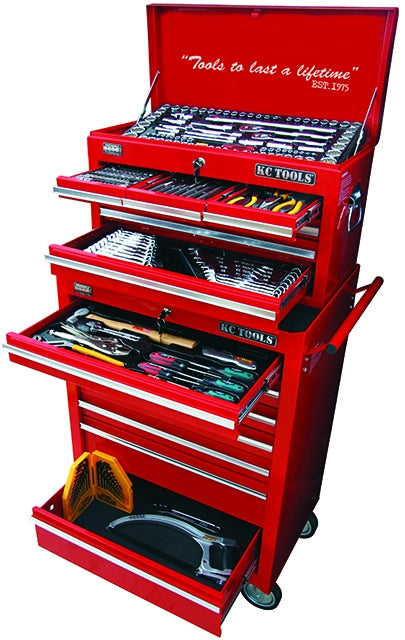 KC Tools ATK900 220 Piece Tool Kit in Combination Roller Cabinet and Chest