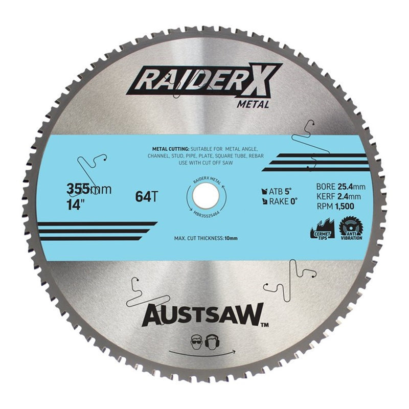 AUST SAW RaiderX Metal Blade 355mm x 25.4 x 64T