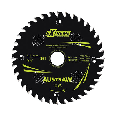 AUSTSAW Extreme Pro Shield TCT Saw Blade-136mm 36T-Fits Panasonic Saws