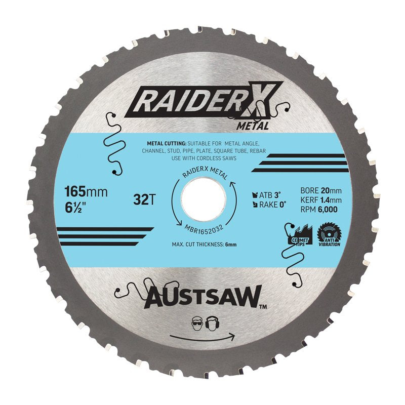 AUST SAW RaiderX Metal Blade 165mm x 20 x 32T