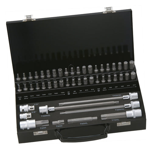 Bahco BE5049 Industrial Bit & Socket Set-49pce-Torx,Hex,Spline,Tamperproof