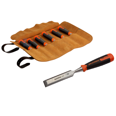 Bahco 434-S6-LR 6pce Chisel Set In Leather Roll