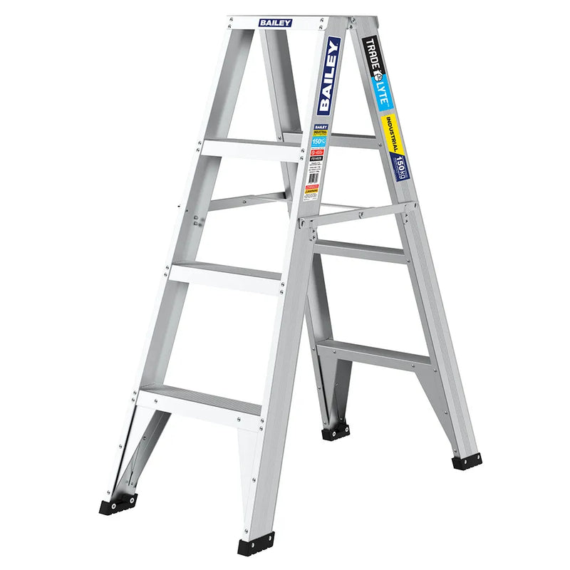 BAILEY Trade Lyte Double Sided 4 Step Stepladder 1.2M 150KG FS14020