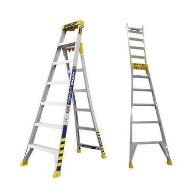 BAILEY 2.1m 150kg X3 Aluminium SLS 3 in 1 Dual Purpose Ladder - FS14130