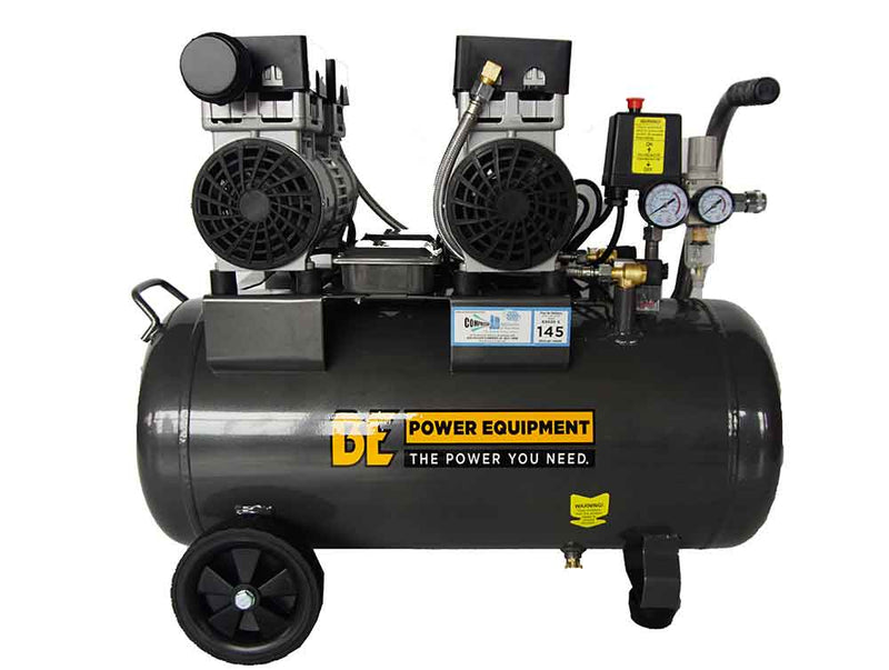 BAR BE Direct Drive Twin Motor Oil Free Silent Air Compressor-50ltr