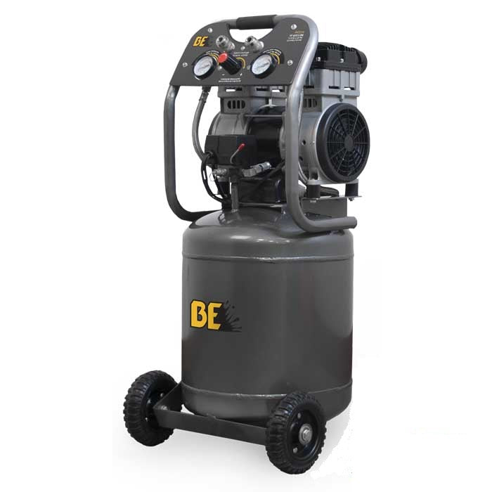 BAR BE Direct Drive Oil Free Silent Air Compressor-Upright 38ltr