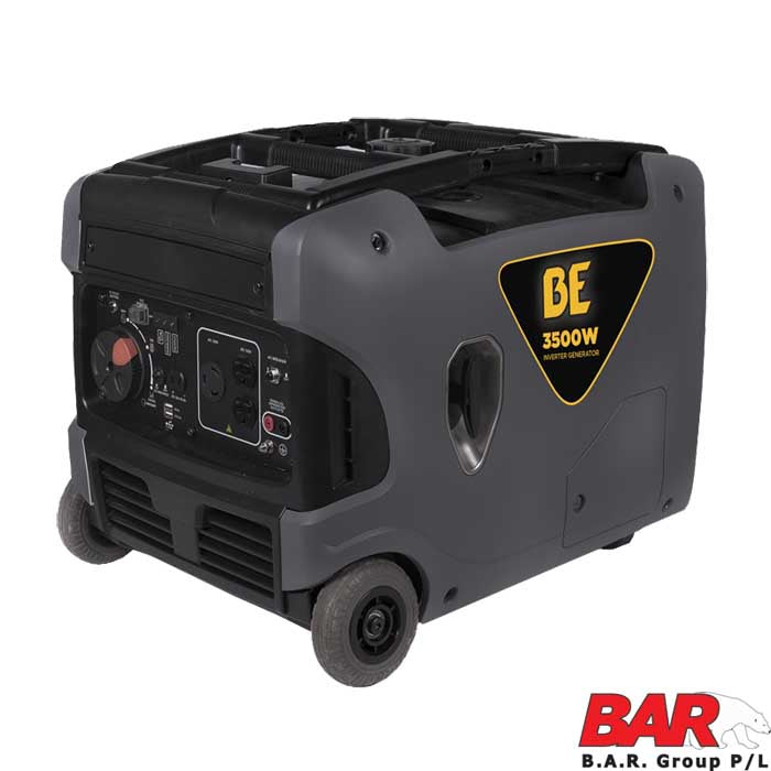 BAR Portable Hush Electric Start Inverter Generator - 3.5kva