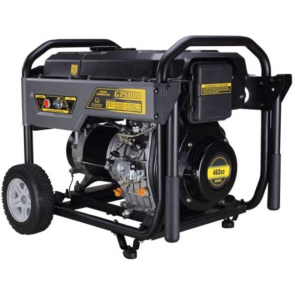 BAR Portable Diesel Powered Industrial Jobsite Ready Generator-10hp 7.5kva 15amp & 415v 3Phase G7500D-LER2