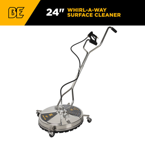 BE Power Equipment 24-inch stainless steel Whirl-A-Way professional surface cleaner BAR2400S