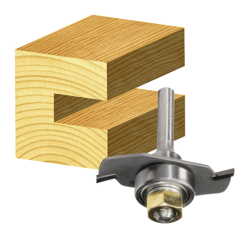 Carbitool Router Bit-Slotting Cutter Assembly With Ball Bearing  Carbide Tipped-3.6MM TCT, 2 FLT