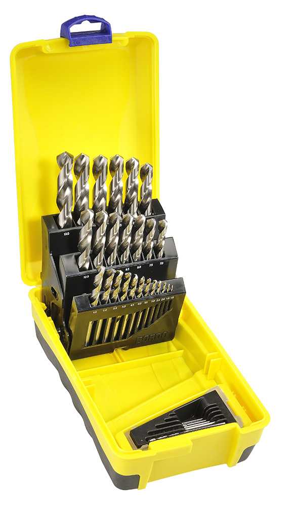 Bordo  25 Piece Bright HSS Jobber Drill Set in ABS Plastic Case with BONUS DRILLS 1.0, 1.5, 2.0, 2.5 & 3.0mm - 5 of each