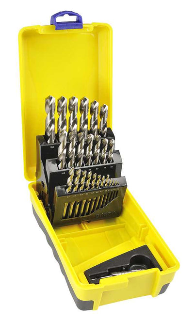 Bordo  25 Piece Bright HSS Jobber Drill Set in ABS Plastic Case with BONUS Step Drill