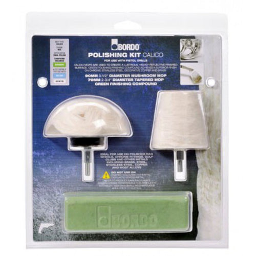 Bordo 5200-s1 Pistol Drill Calico Polishing Kit-3pce