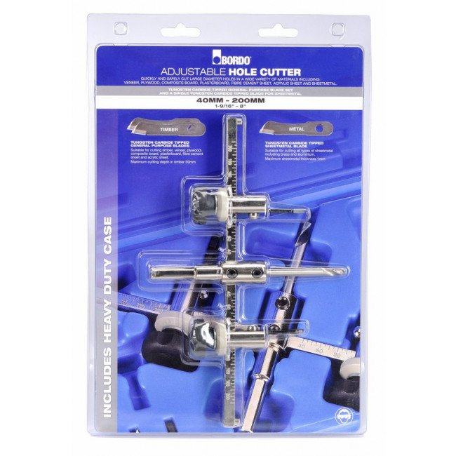 Bordo 7096-200a Adjustable Hole Cutter-40-200mm