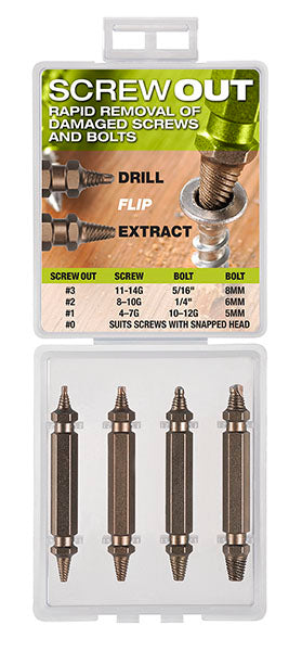 Bordo 9901-s1 Screw Out Extractor Set-4pce