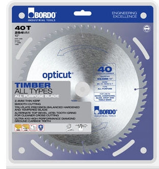 Bordo 7453-25424 Opticut TCT Saw Blade-Wood Cut-254mm x 24T