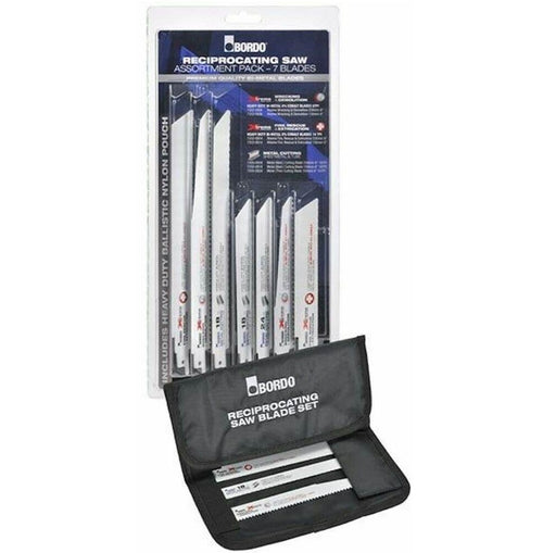 BORDO Reciprocating Saw Assortment Blade Set-In Heavy Duty Ballistic Nylon Pouch