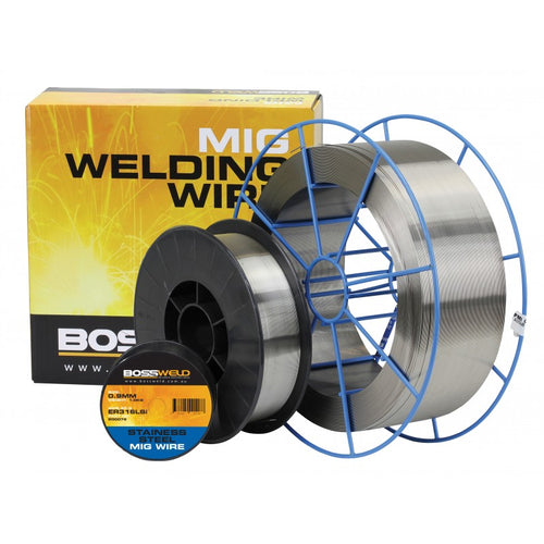 BOSS GAS MIG WELDER WELDING WIRE STAINLESS STEEL 0.8MM 5KG 200080
