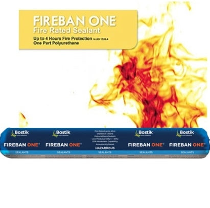 BOSTIK Industrial Fireban 1 Firerated Polyurethane Sealant-600ml Sausage White