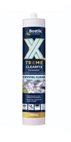 BOSTIK Industrial XTREME Clearfix Crystal Clear High Performance MSP Sealant & Adhesive-290ml Cartridge