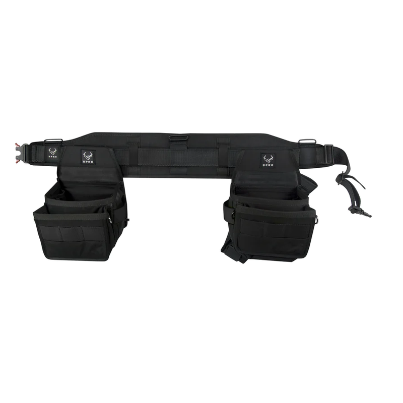 BPRO by BUILDPRO Tradie Premium Cordura Backsupport Tool Belt Bundle Kit- TRIMMER ELITE PRO SET