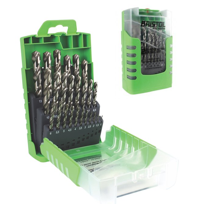BRISTOL by Alpha HSS Metric 1-13mm Drill Set-25pce - BTW25M