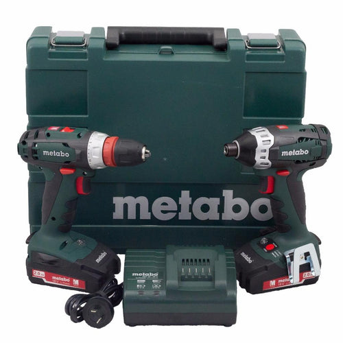 METABO 18V 2pce Cordless Drill & Impact Driver Combo Kit BS18QUICKssd18