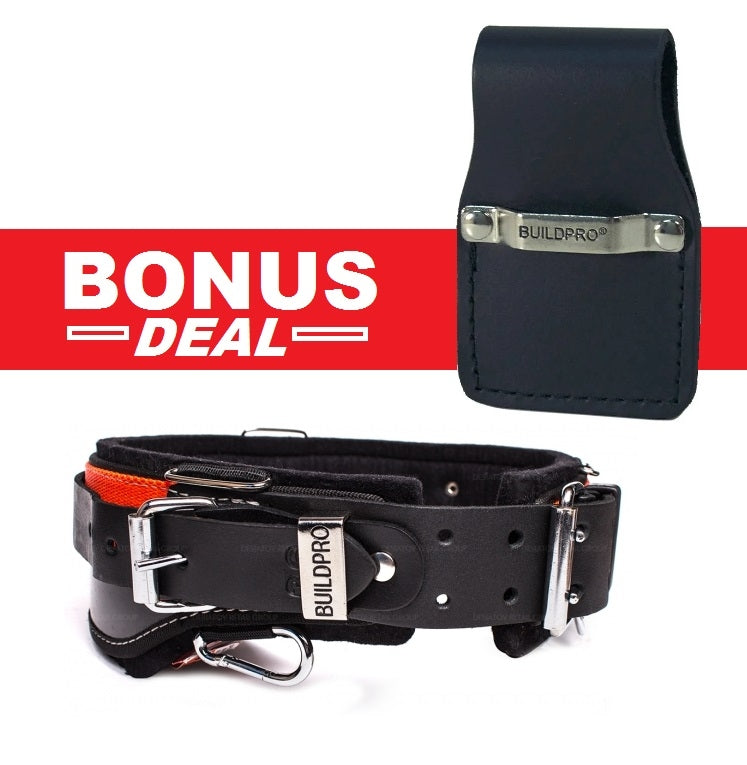 BUILDPRO Scaffolders/Riggers Tradies Tool Belt-BONUS Tape Clip Bundle -JTD