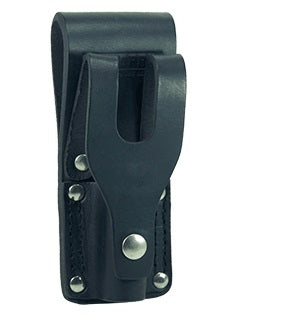 BUILDPRO Tradie Leather Belt- 40mm Ratchet Holder Frog With Safety Strap LBFRF40