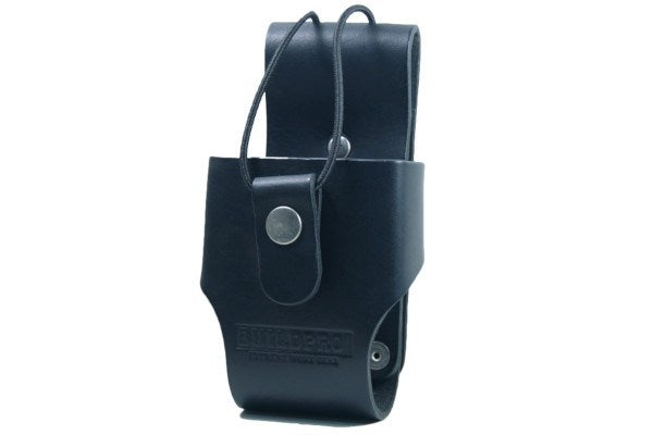 BUILDPRO Tradie Leather Belt- Two Way Radio Holder Frog LBFRP