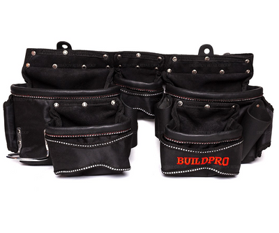 BUILDPRO Tradie Tool Belt Nail Bag Apron-5Pouch LNTA5PXL