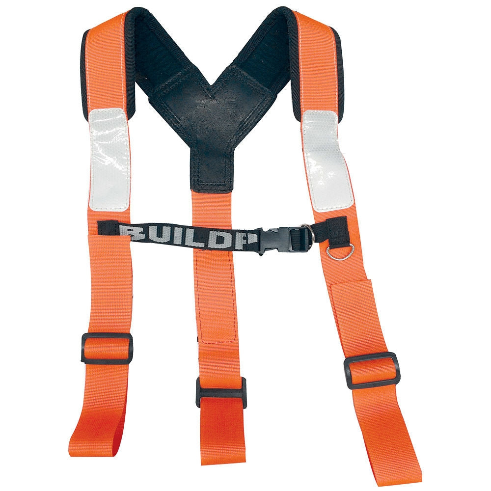 BUILDPRO Tradie Leather Belt- Hi Vis Shoulder Brace Harness-Series 2 ...